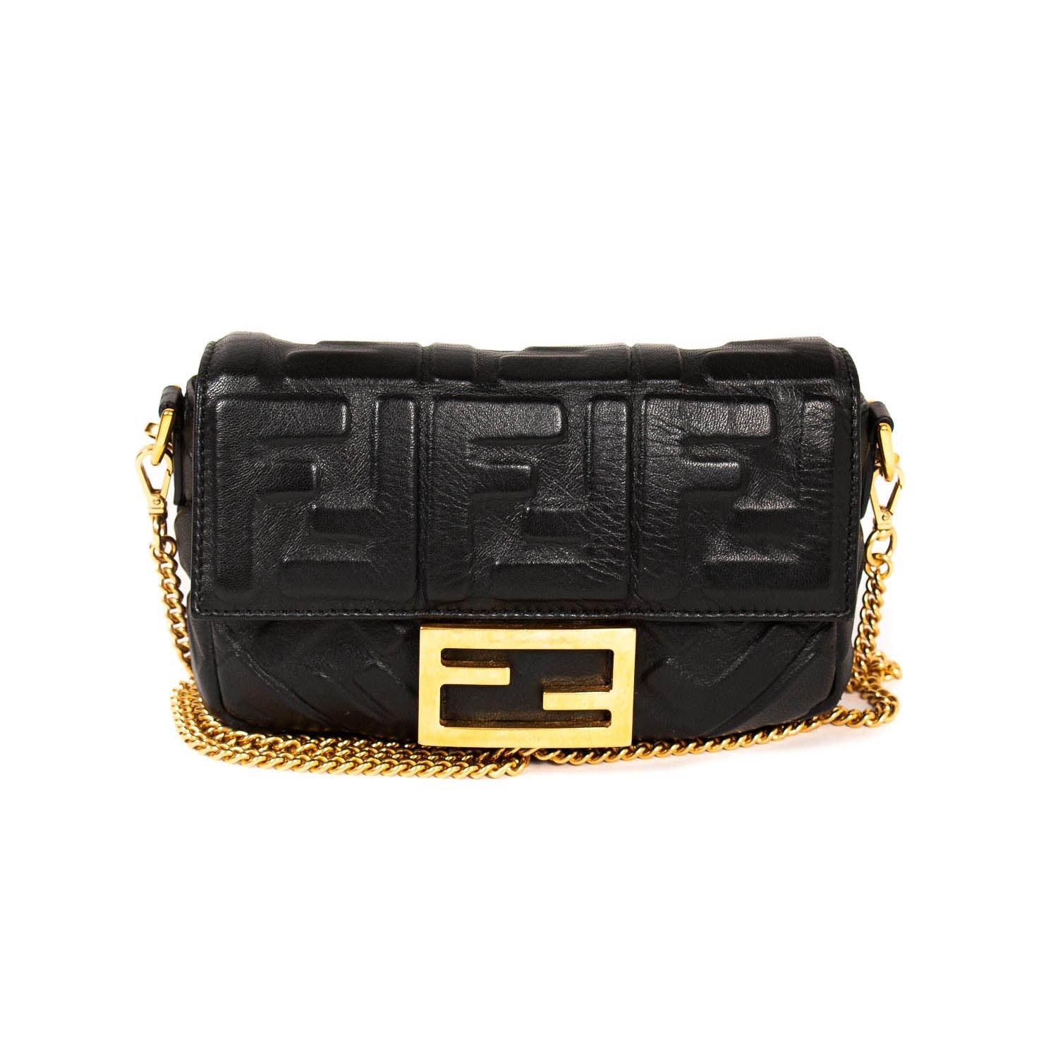 FNDI Leather Mini Baguette