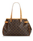 Brown LV Monogram Batignolles Horizontal Tote Bag