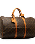 Brown LV Monogram Keepall 50 Travel Bag