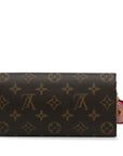 Brown LV Monogram Emilie Bloom Flowers Wallet