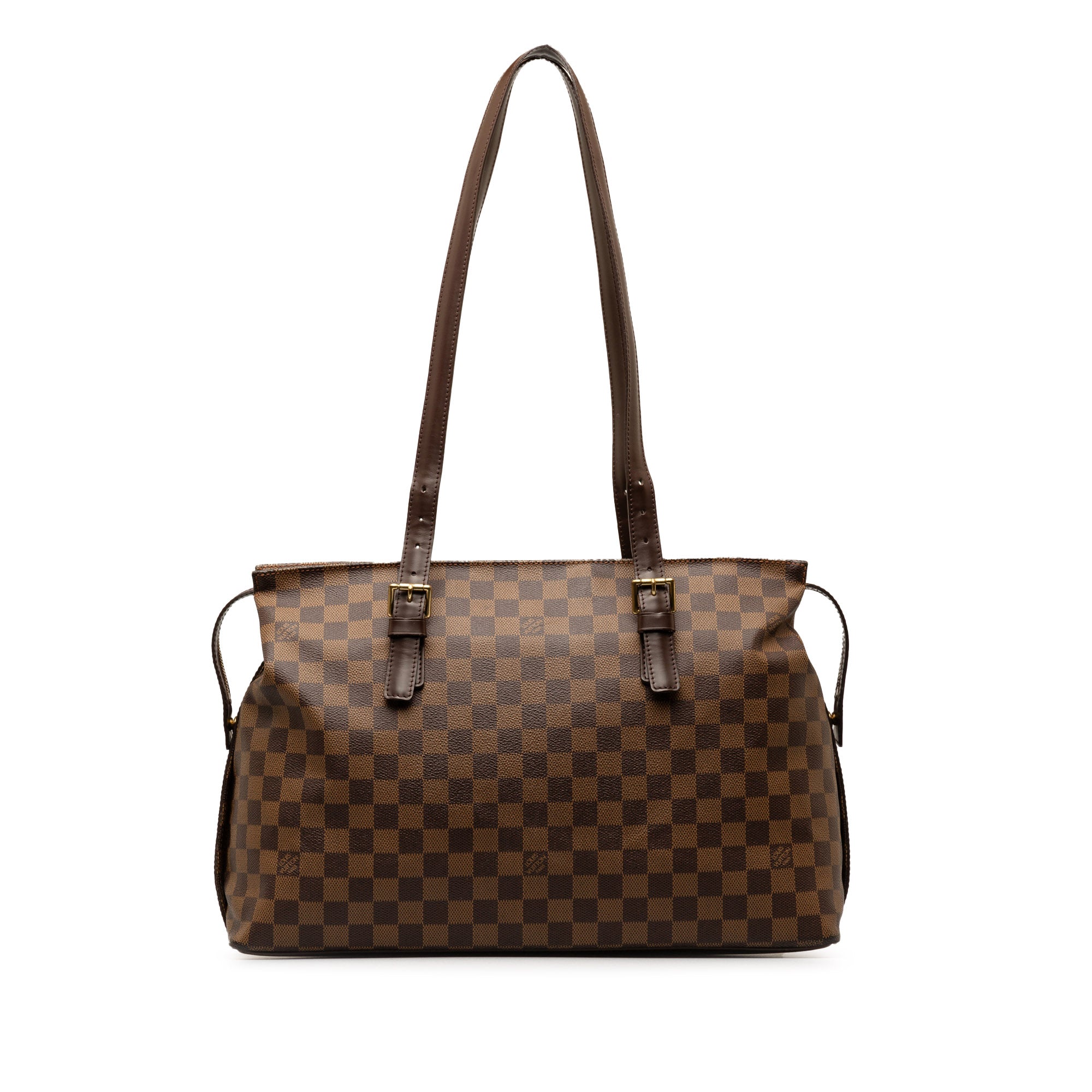 Brown LV Damier Ebene Chelsea Shoulder Bag