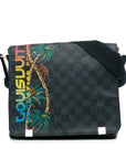 Black LV Damier Cobalt Jungle District Messenger PM Crossbody Bag
