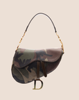CHRISTIAN DOR CAMOUFLAGE PRINT SADDLE BAG