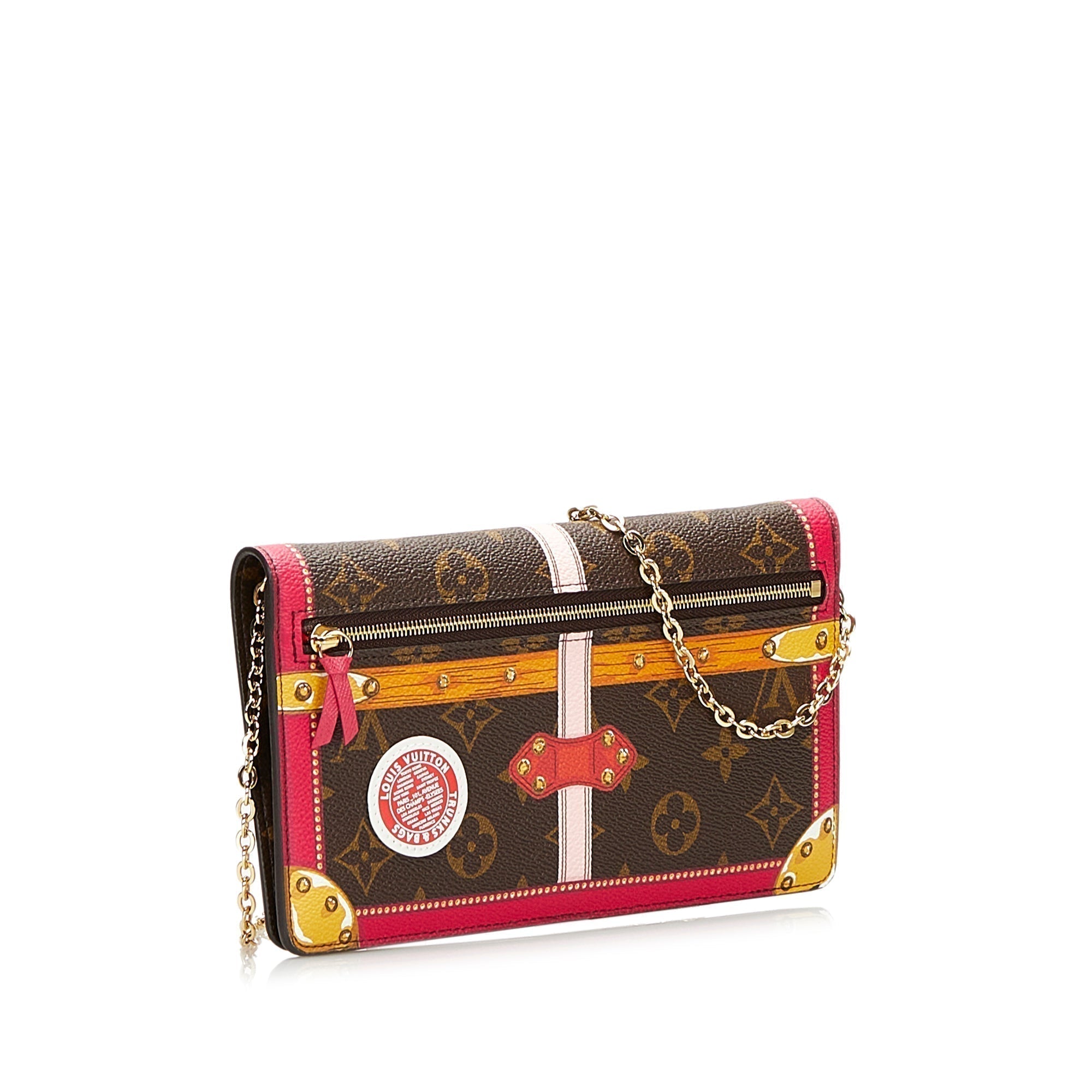 Brown LV Monogram Summer Trunks Pochette Crossbody Bag