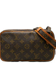 Brown LV Monogram Pochette Marly Bandouliere Crossbody Bag