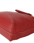 PRD CONVERTIBLE VERTICAL TOTE RED GRAINED CALF LEATHER GOLD HARDWARE WITH DUST COVER AND STRAP
