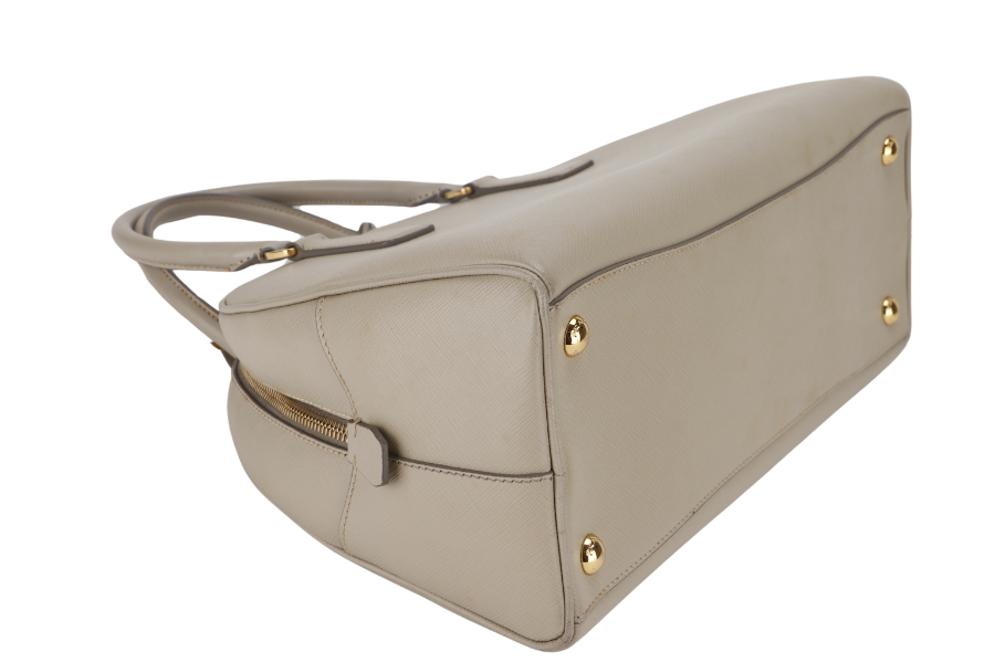 PRD DOME HANDBAG (BL) POMICE SAFFIANO LEATHER GOLD HARDWARE WITH LOCK&amp;KEYS, DUST COVER AND CARD