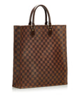 Brown LV Damier Ebene Sac Plat Tote Bag