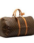 Brown LV Monogram Keepall 50 Travel Bag