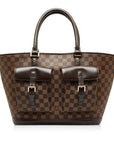 Brown LV Damier Ebene Manosque GM Tote Bag