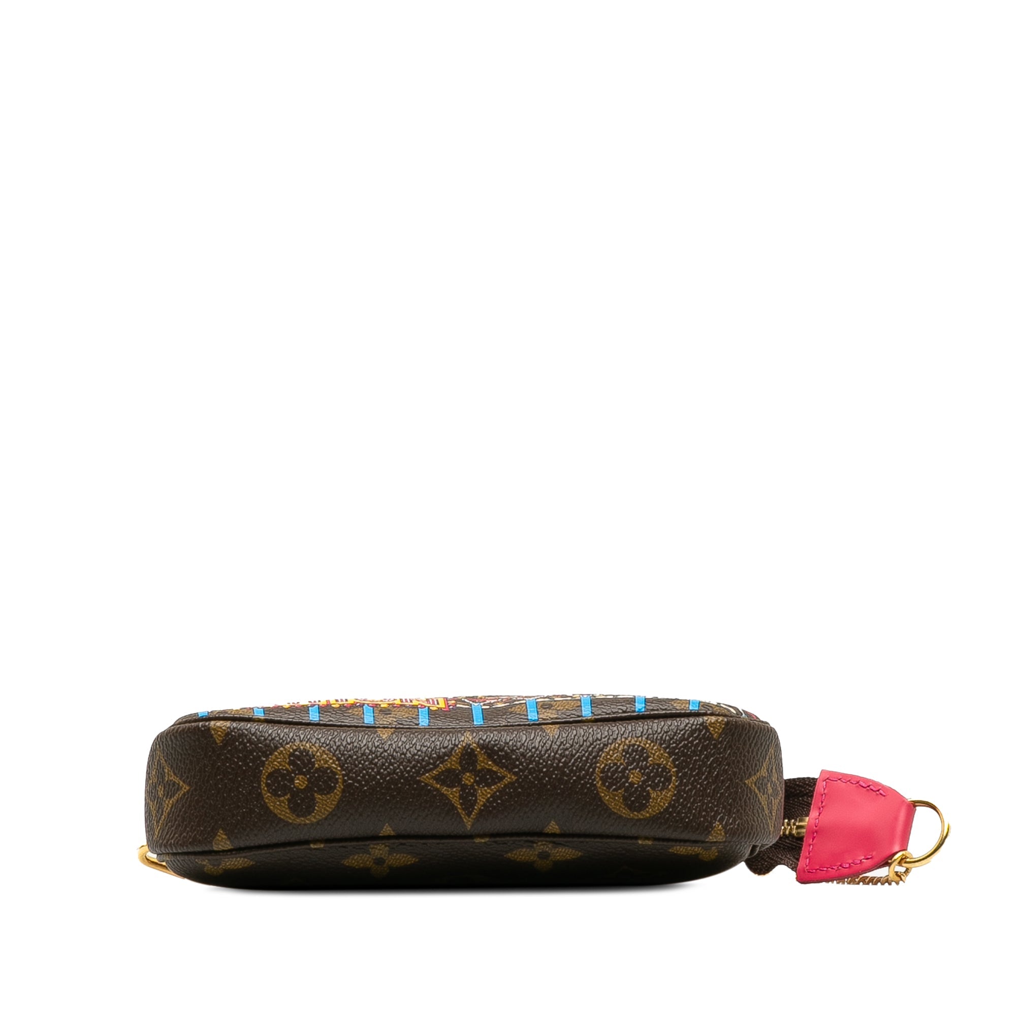 Brown LV Monogram Vivienne Christmas Print Mini Pochette Accessoires Shoulder Bag