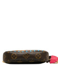 Brown LV Monogram Vivienne Christmas Print Mini Pochette Accessoires Shoulder Bag