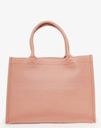 Christian DOR Pink Oblique Embossed Leather Medium Book Tote