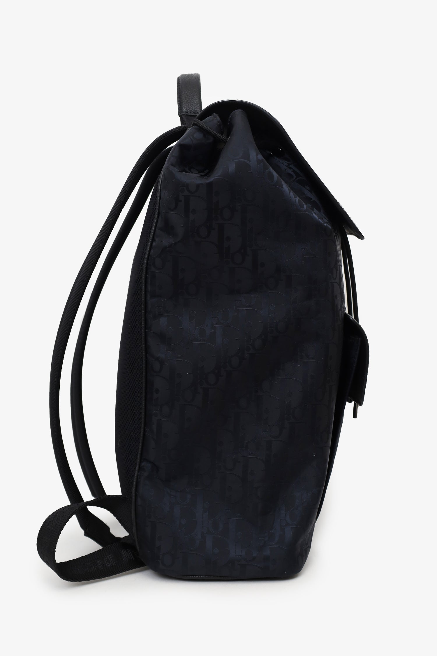 Christian DOR Navy/Black Leather/Nylon Motion Oblique Backpack