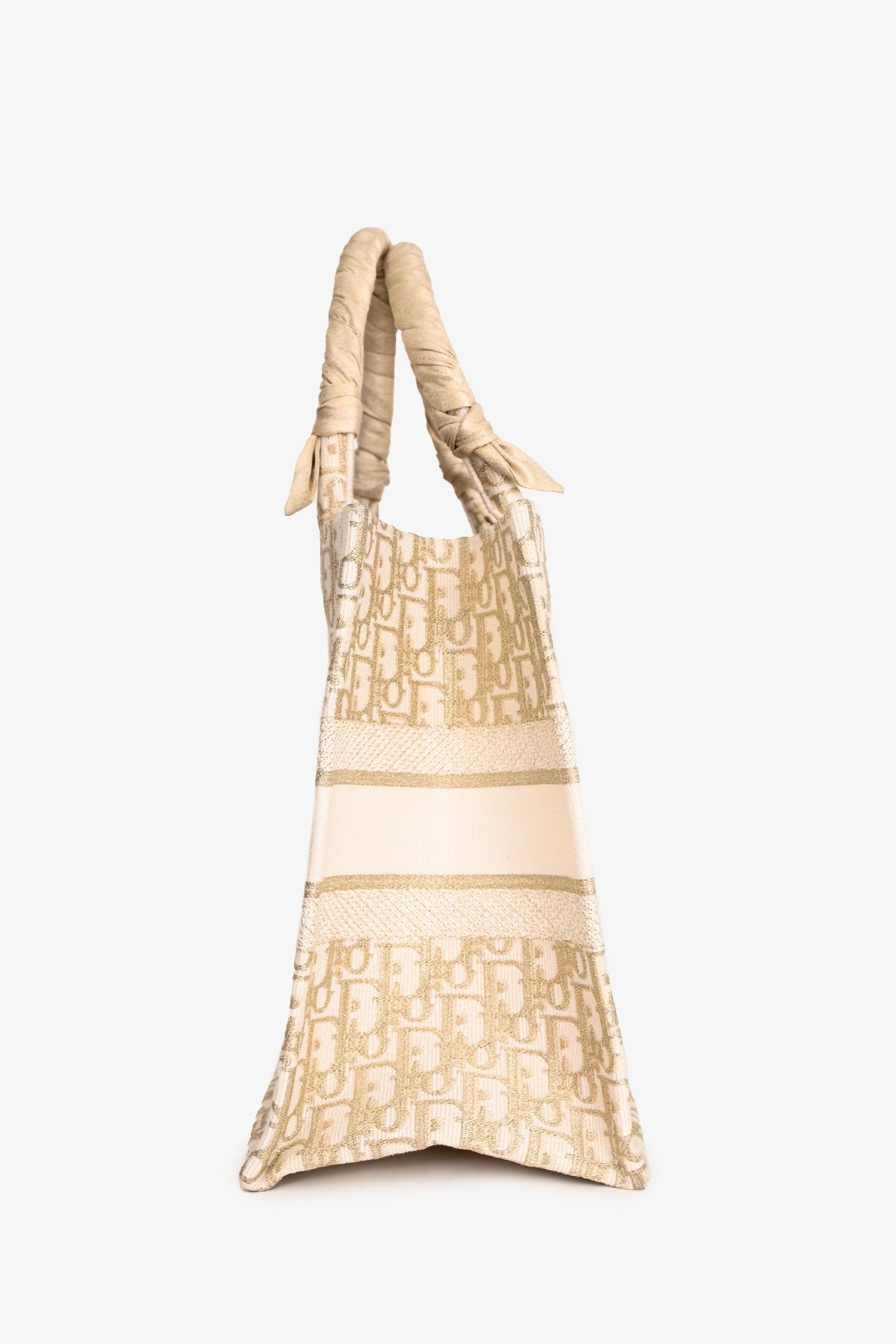 Christian DOR Gold Monogram Medium Book Tote