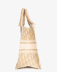 Christian DOR Gold Monogram Medium Book Tote