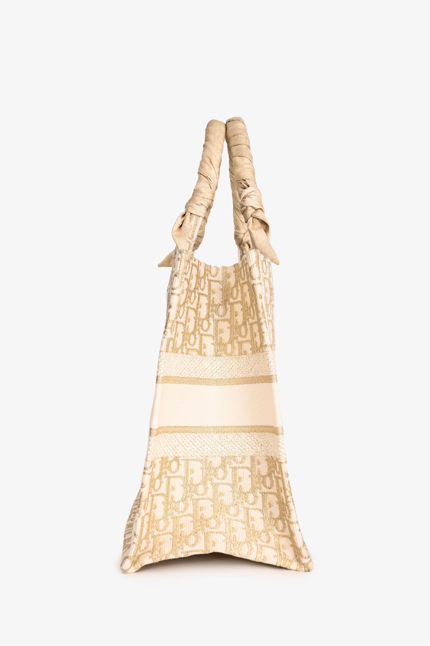 Christian DOR Gold Monogram Medium Book Tote