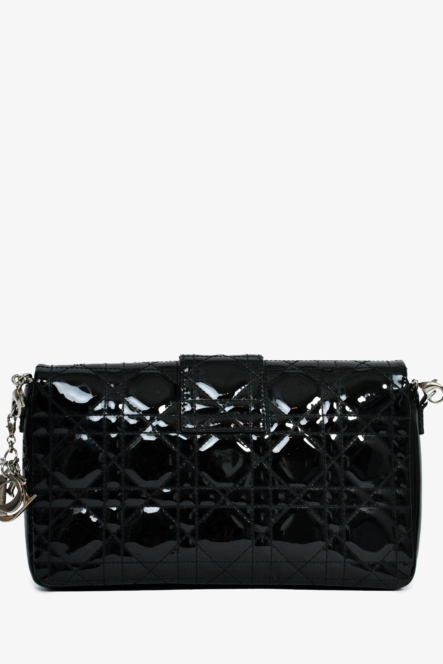 Christian DOR Black Patent Leather 'Miss DOR' Crossbody Bag