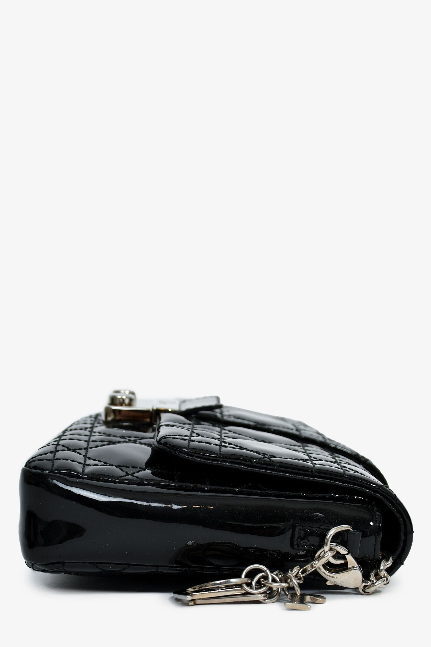 Christian DOR Black Patent Leather 'Miss DOR' Crossbody Bag