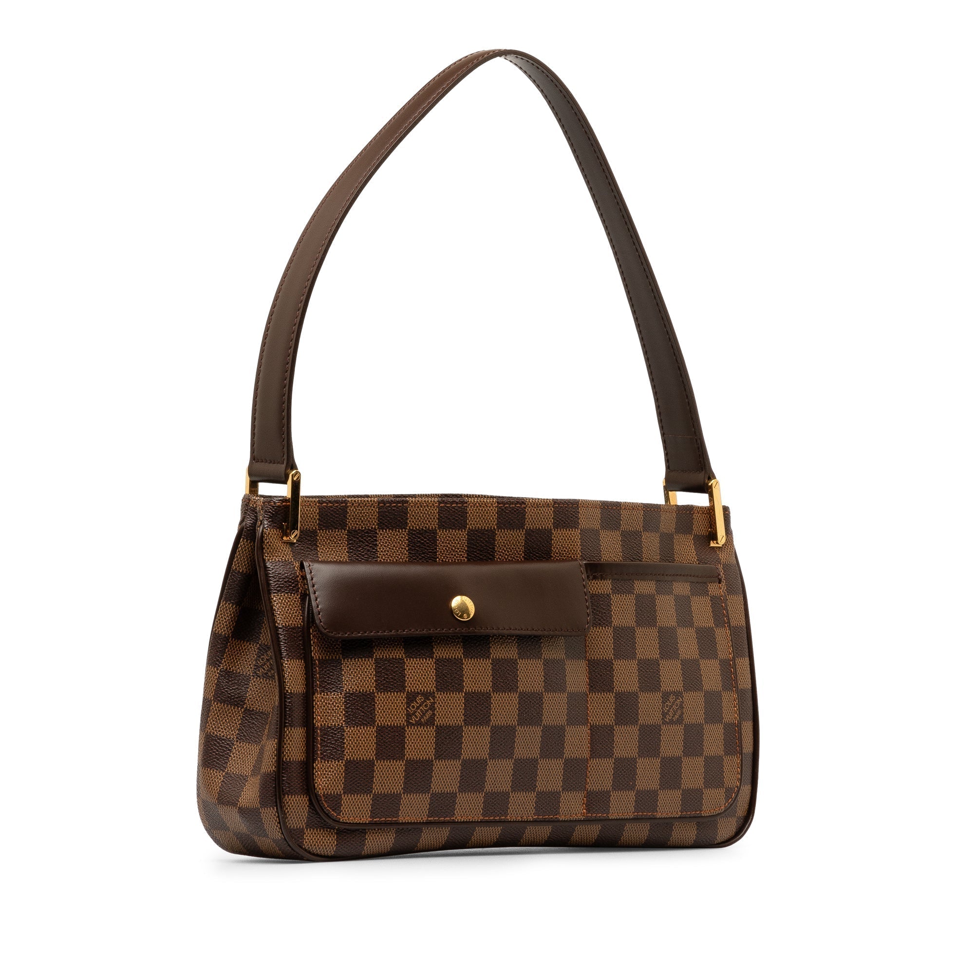 Brown LV Damier Ebene AuBagne Shoulder Bag