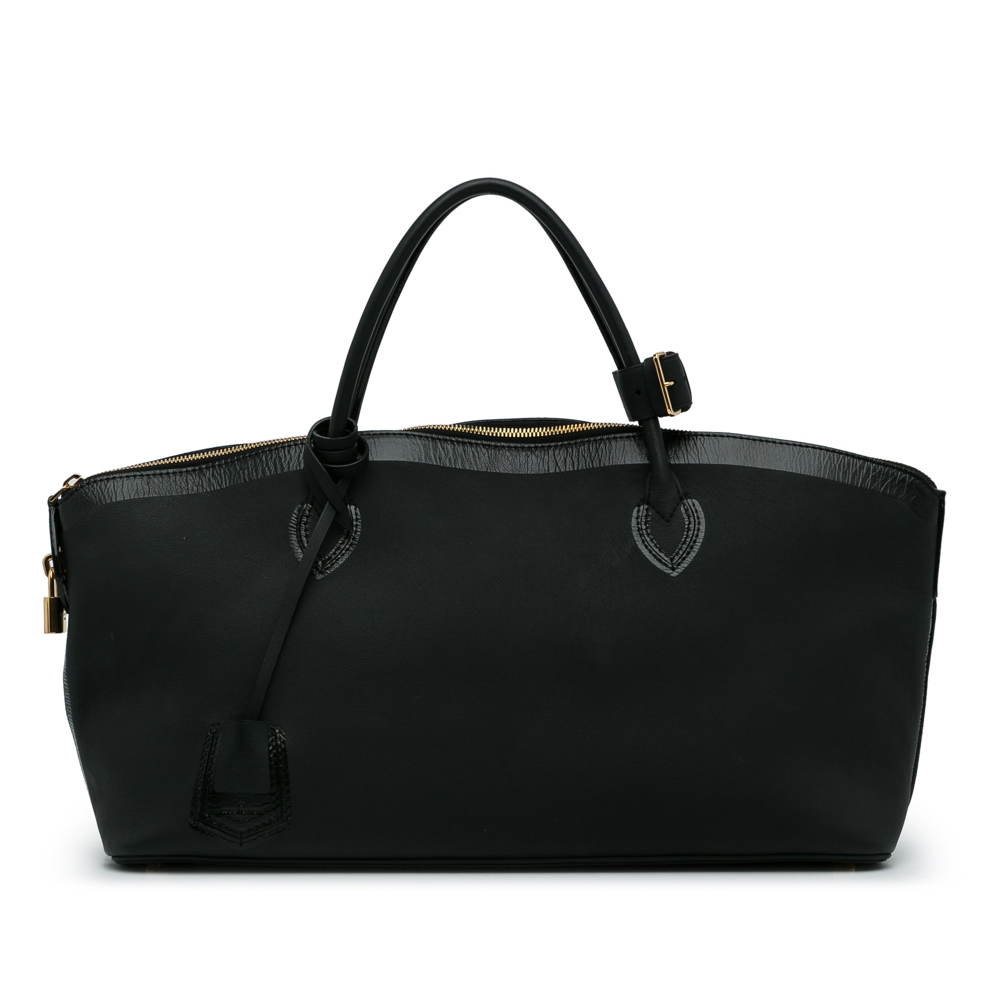 Black LV Cuir Obsession Lockit East-West HandBag