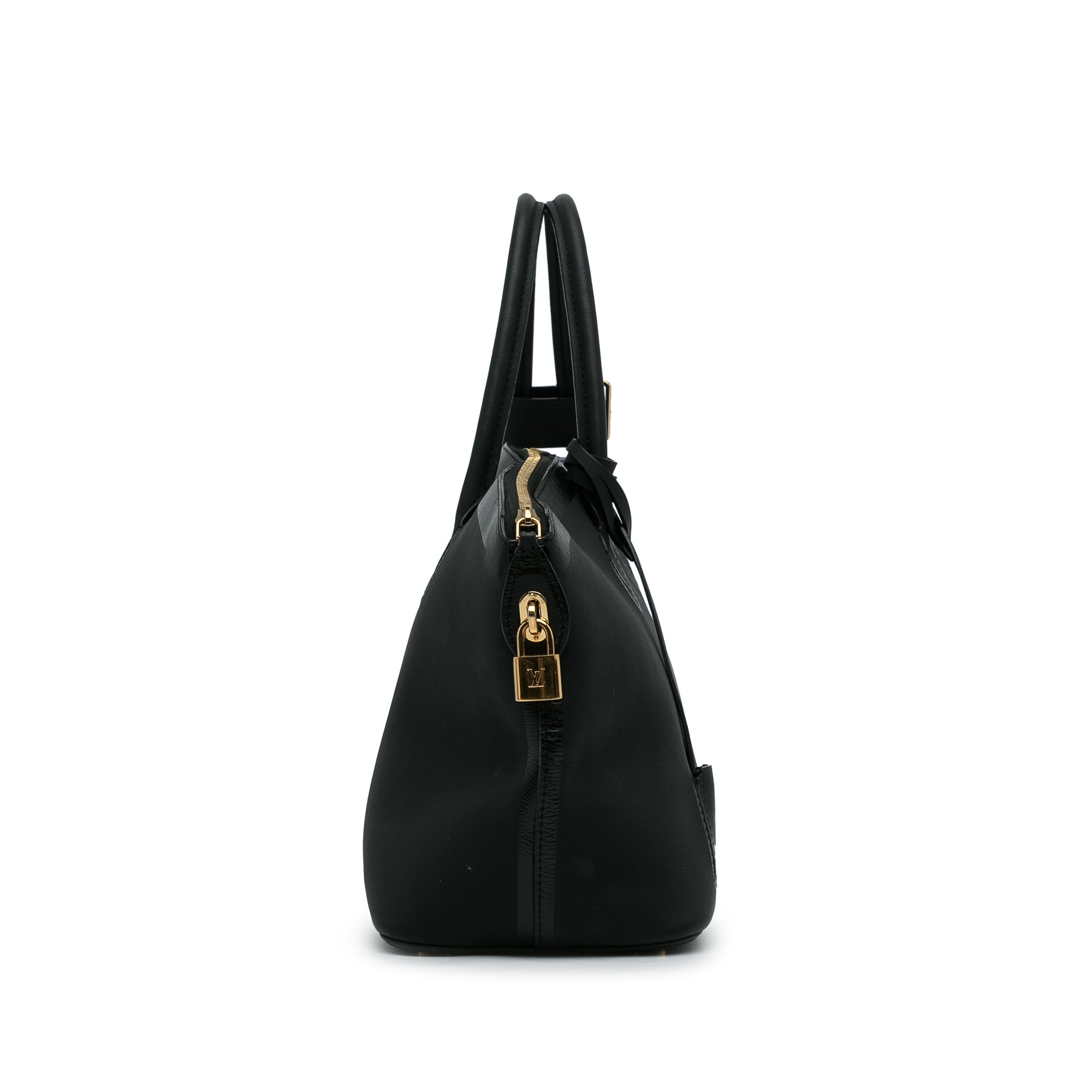 Black LV Cuir Obsession Lockit East-West HandBag