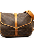 Brown LV Monogram Saumur 35 Crossbody Bag