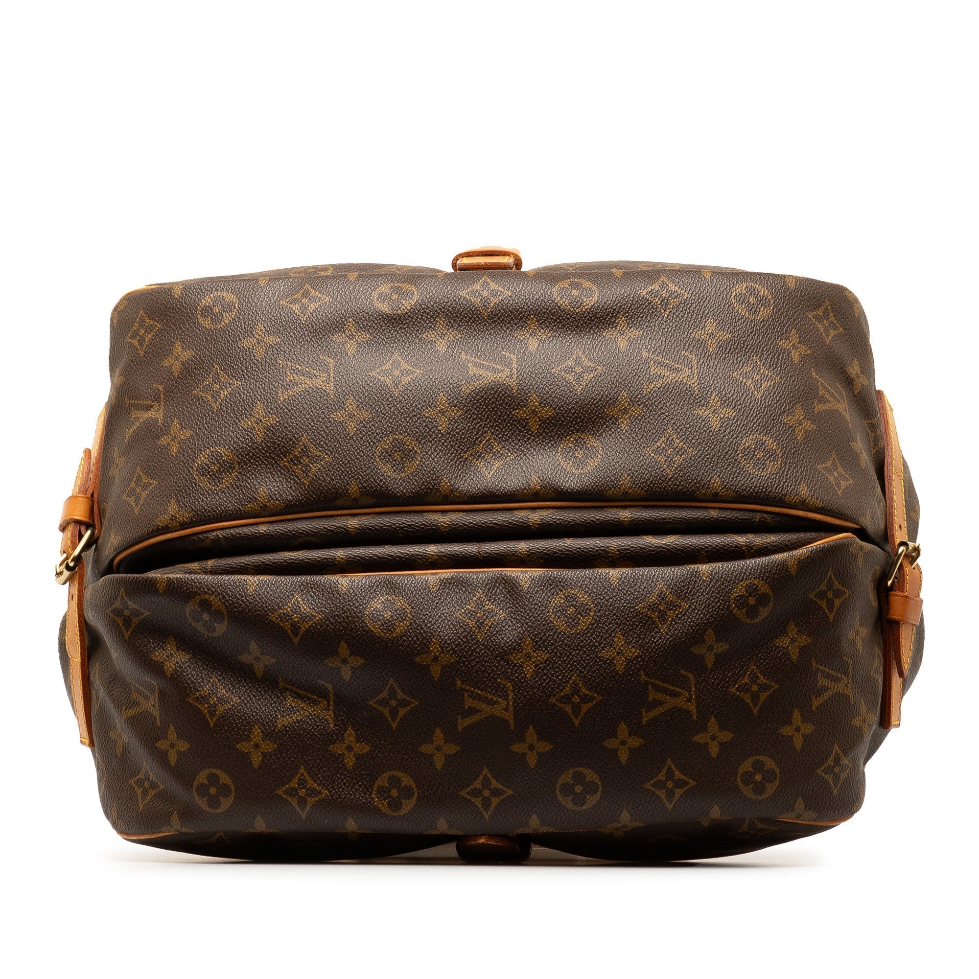 Brown LV Monogram Saumur 35 Crossbody Bag