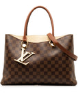 Brown LV Damier Ebene Riverside Satchel