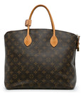 Brown LV Monogram Lockit MM Tote Bag