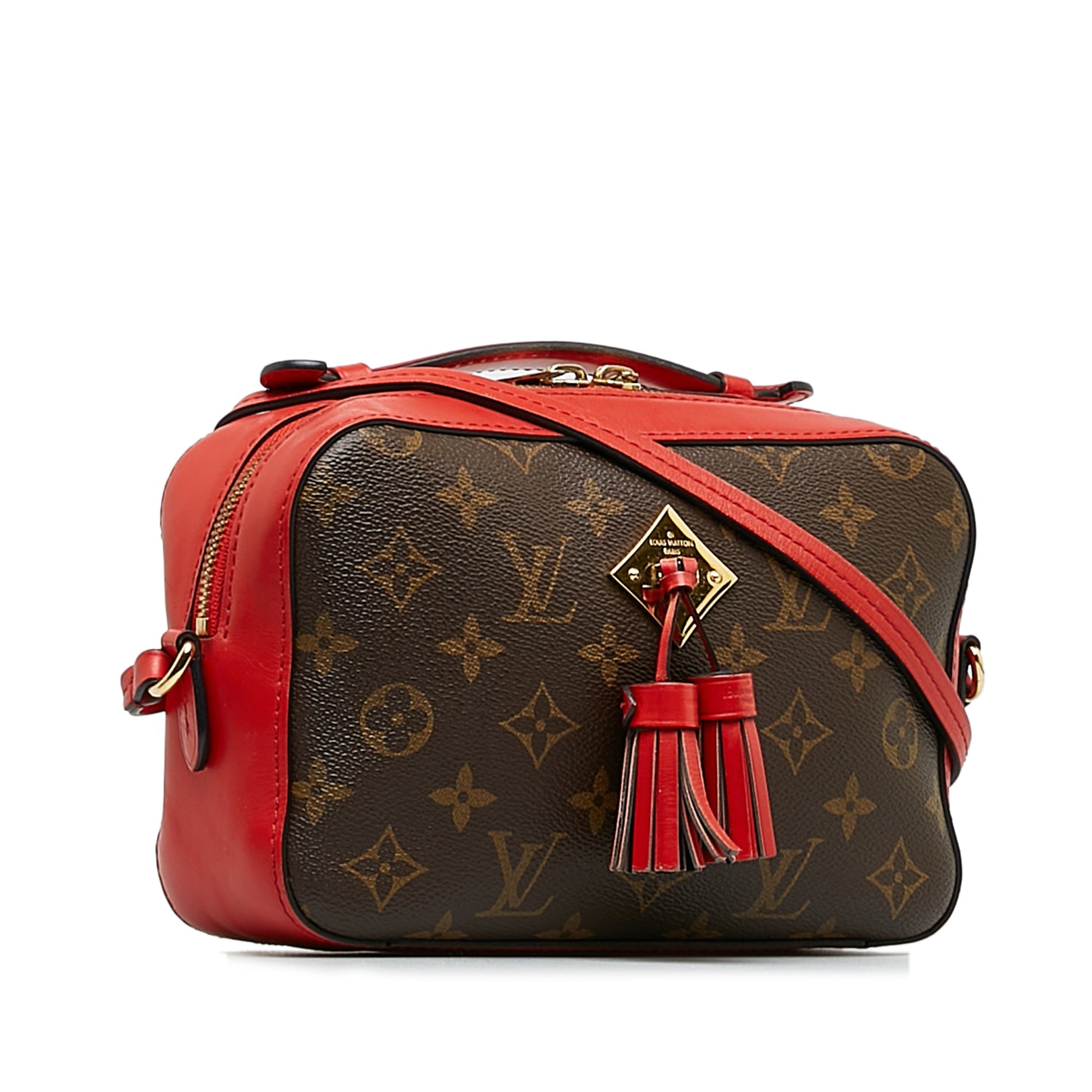 Brown LV Monogram Saintonge Crossbody Bag