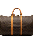 Brown LV Monogram Keepall 50 Travel Bag