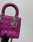 Cannage Lambskin Lady DOR Medium Bag in Violet