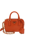 PRD Galleria Crossbody Bag in Orange Leather