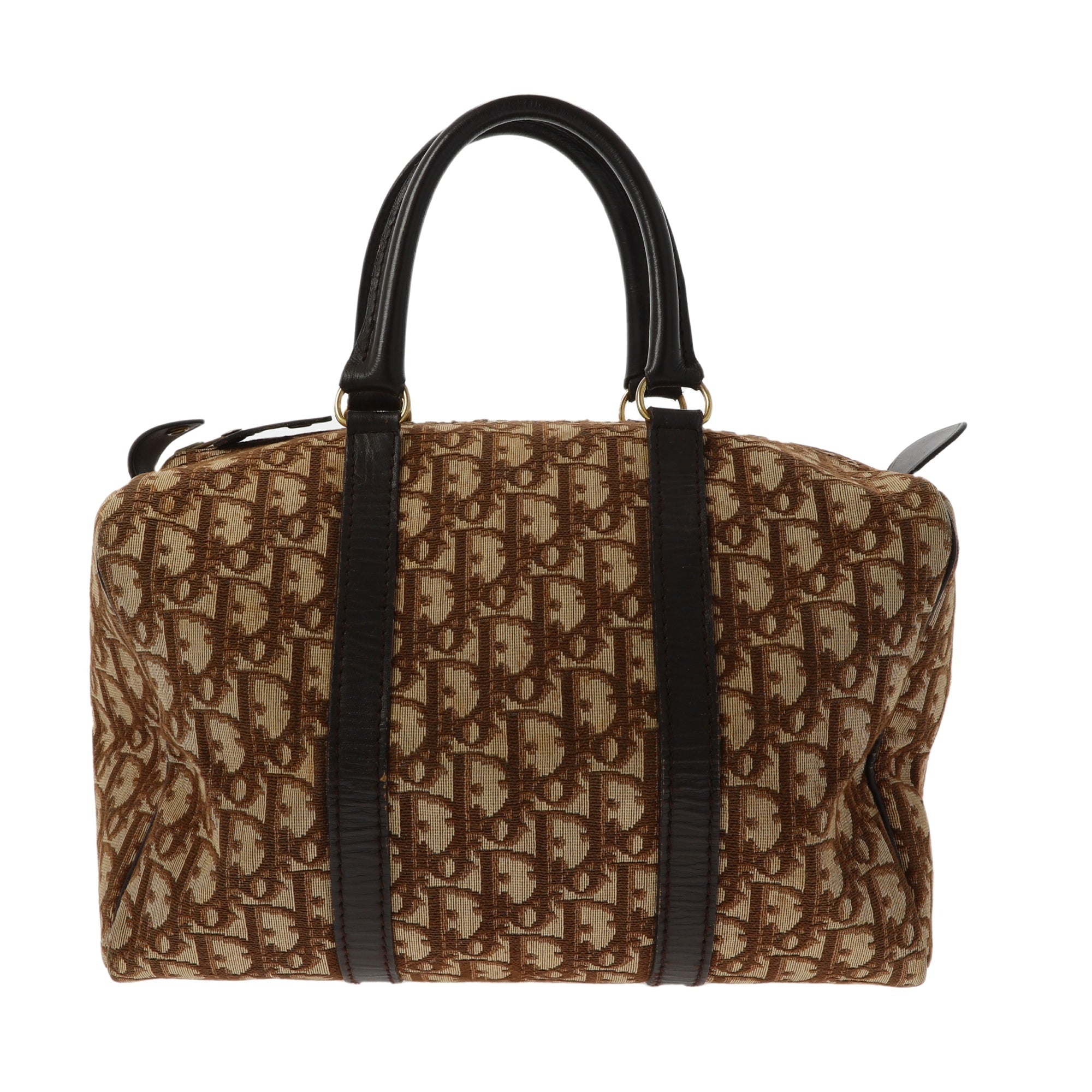 CHRISTIAN DOR Bowling Handbag in Beige Fabric
