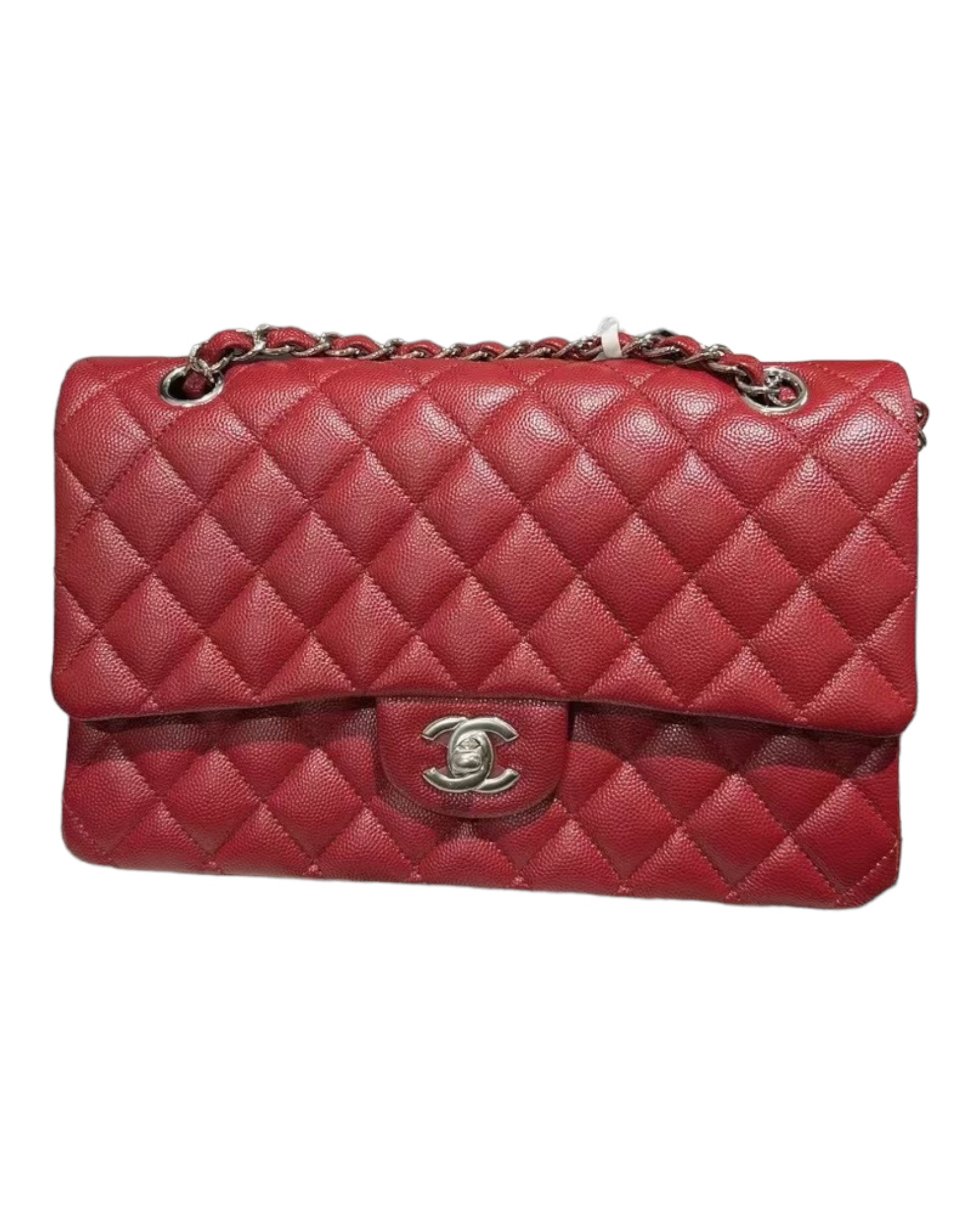 CHNL Medium Classic Flap 17B Red Caviar