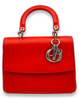 Be DOR Top Handle Bag Red in Calfskin, Silver hardware