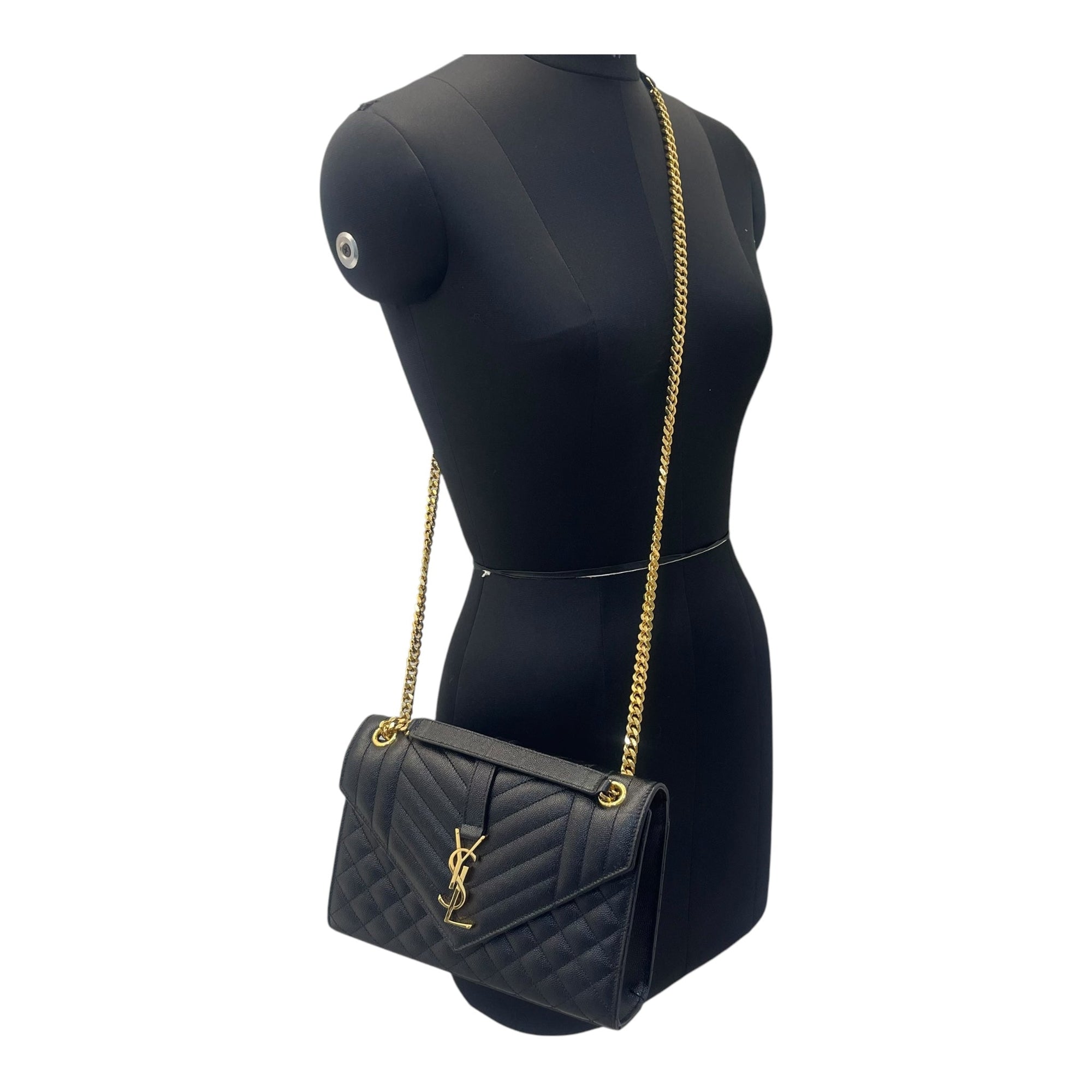 YSL Envelope Bag in Black