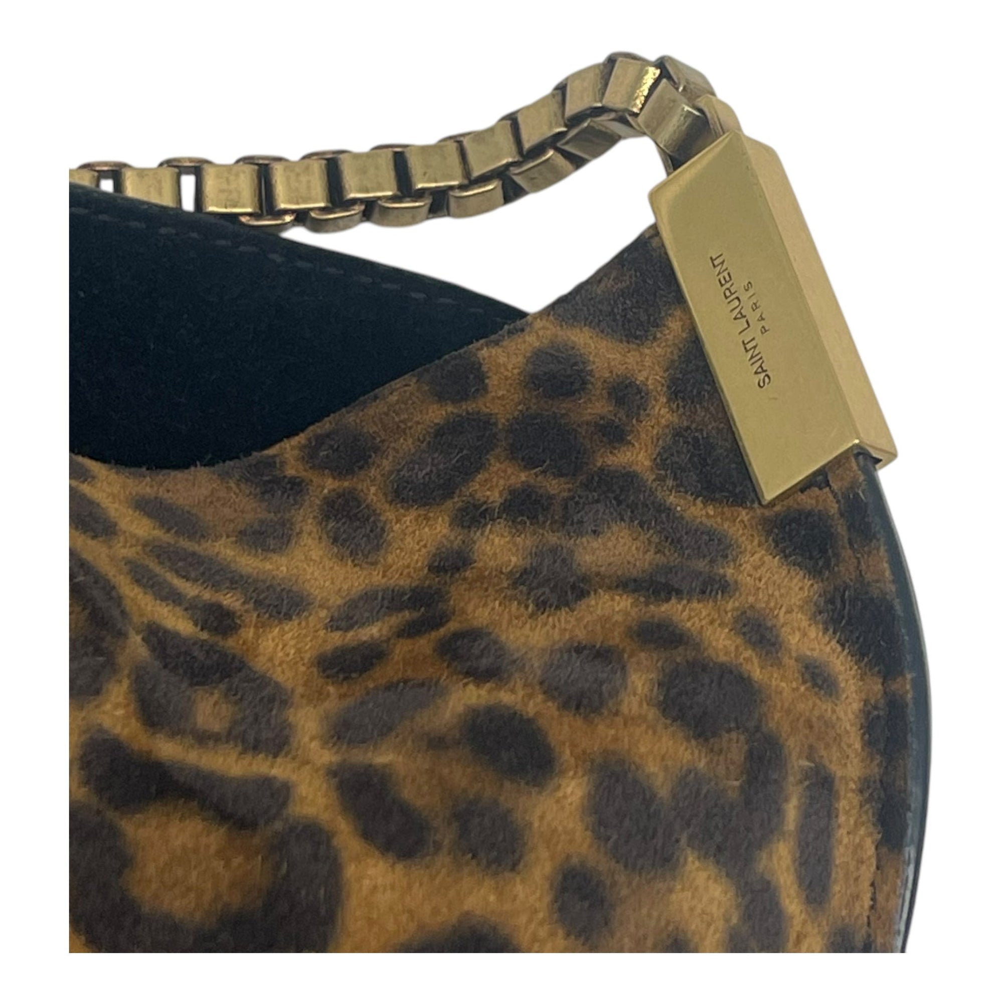 YSL Suzanne Medium Leopard-print Suede Shoulder Bag In Natural