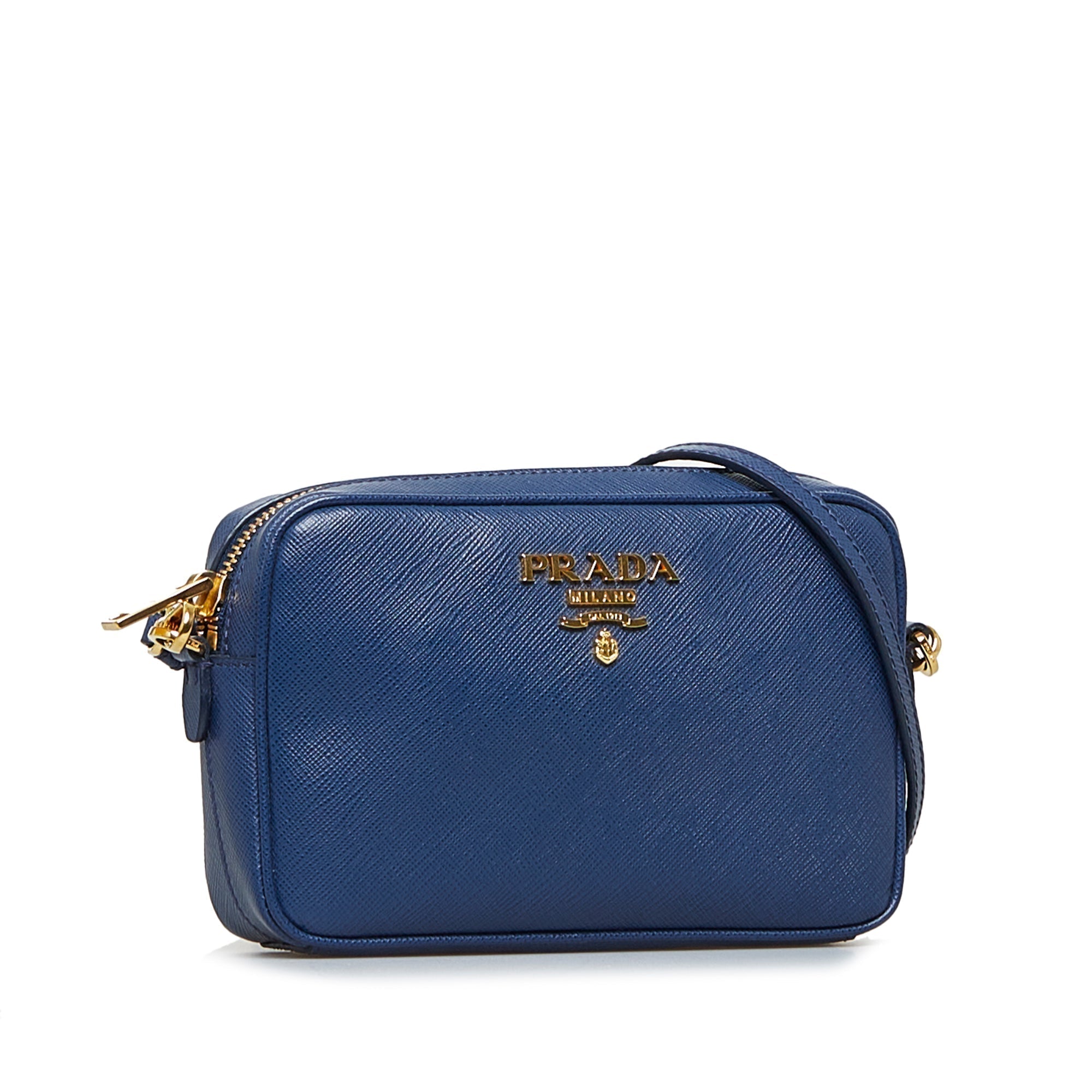 PRD Crossbody Bag Small Blue Saffiano