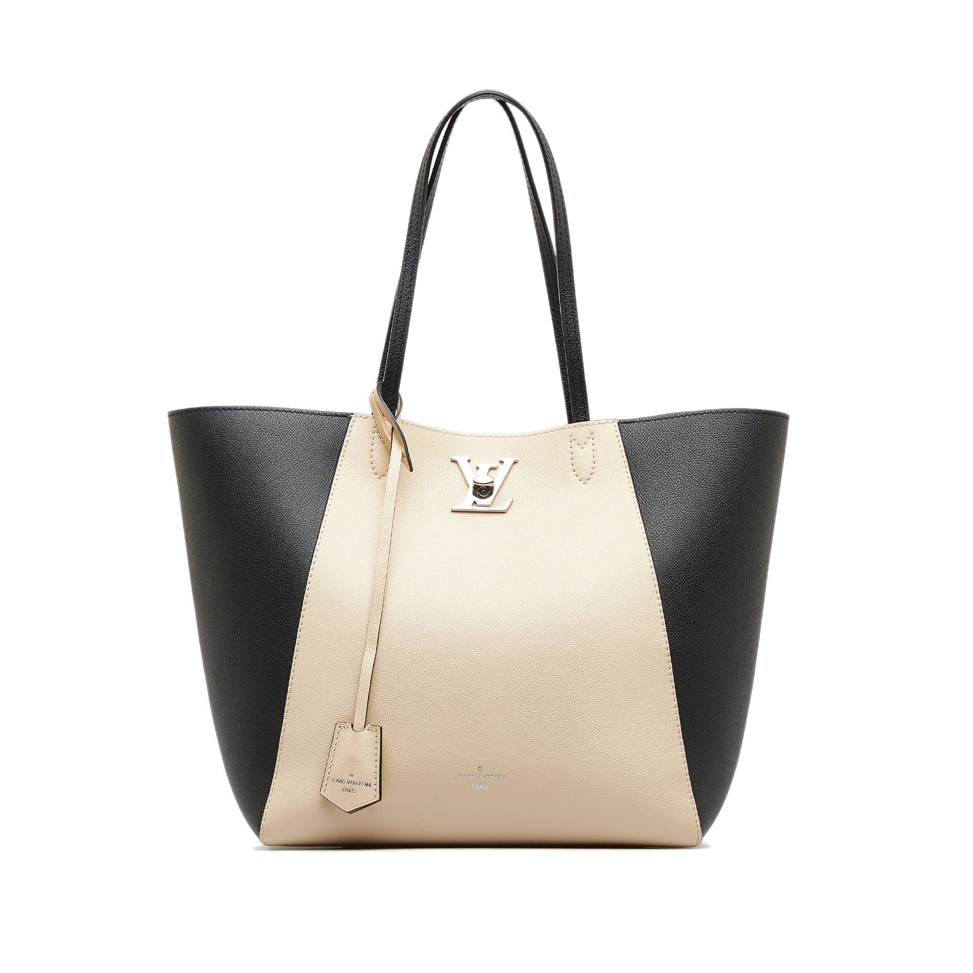 Beige LV LockMe Cabas Tote Bag