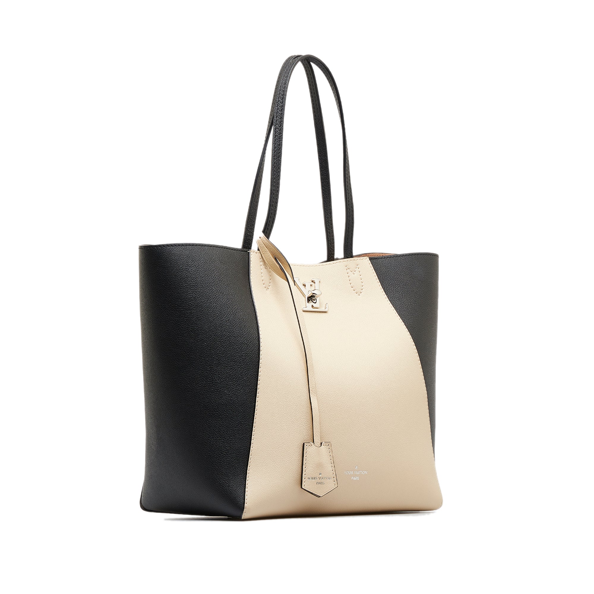 Beige LV LockMe Cabas Tote Bag