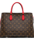 Brown LV Monogram Flower Tote Satchel