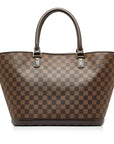 Brown LV Damier Ebene Manosque GM Tote Bag