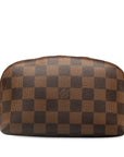 Brown LV Damier Ebene Cosmetic Pouch Clutch Bag