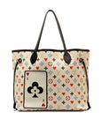 Beige LV Monogram Game On Neverfull MM Tote Bag