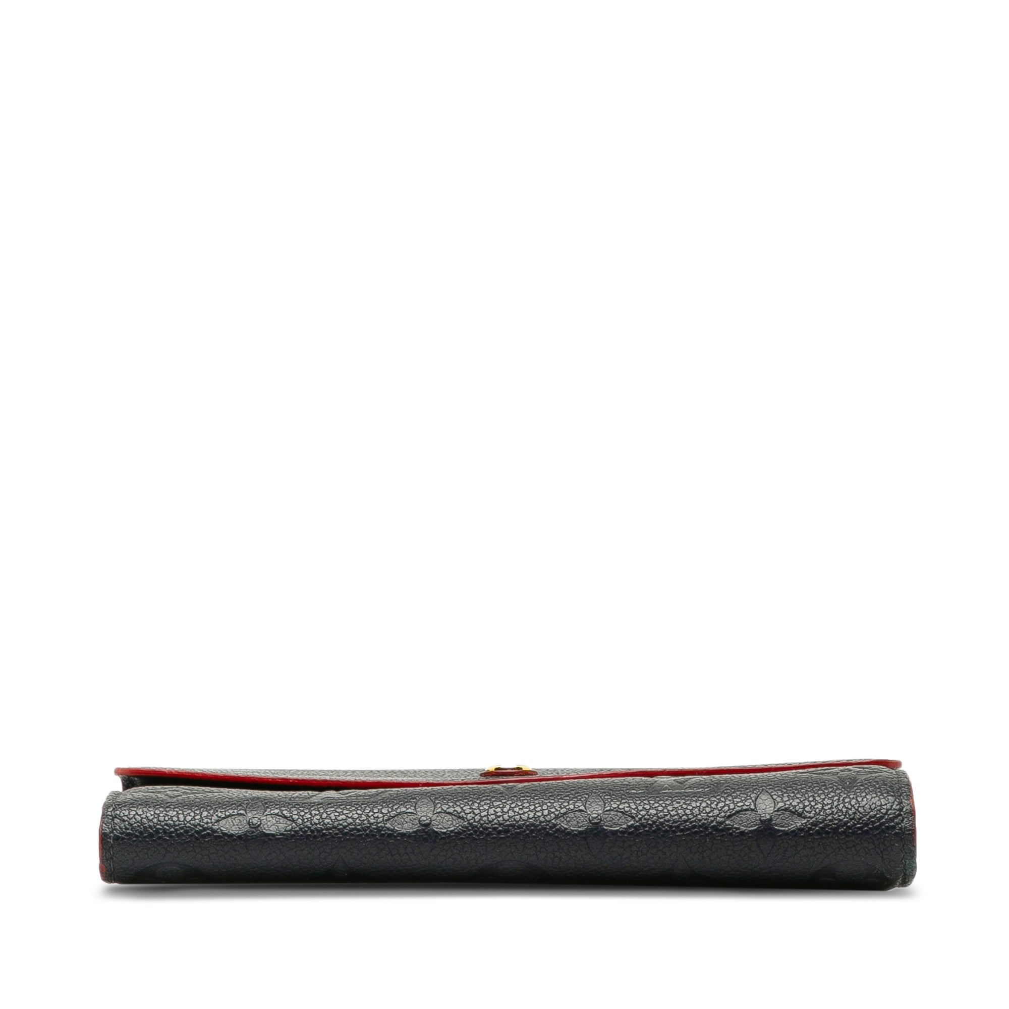 Blue LV Monogram Empreinte Portefeuille Sarah Wallet