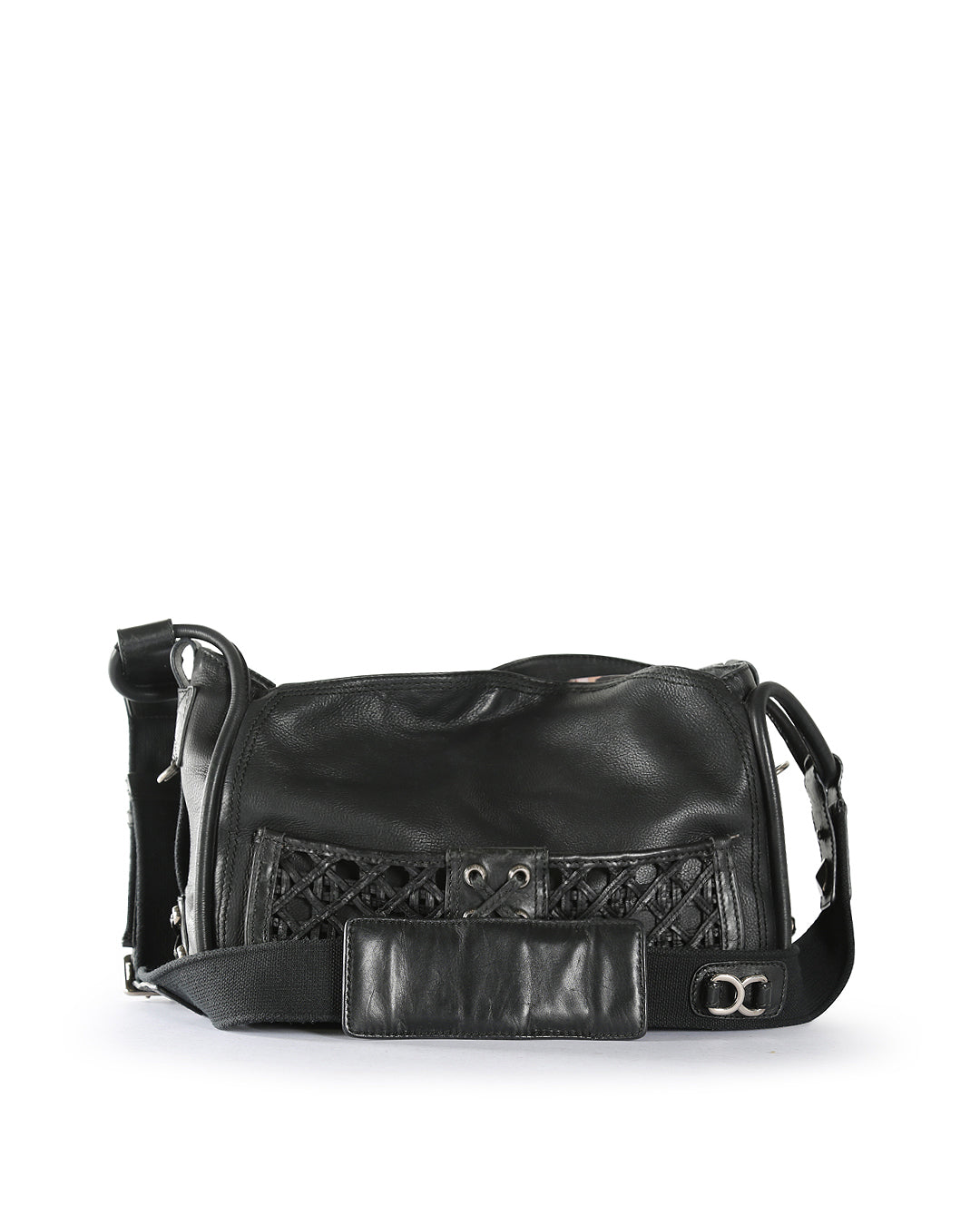 CHRISTIAN DOR Black Leather Crossbody Bag