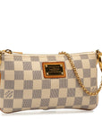 Beige LV Damier Azur Pochette Milla MM Shoulder Bag