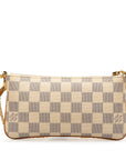 Beige LV Damier Azur Pochette Milla MM Shoulder Bag
